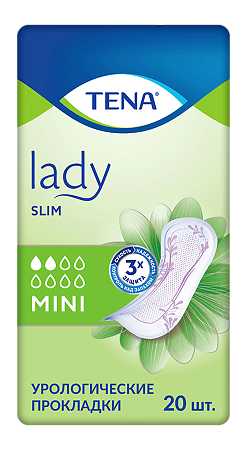 Тена (Tena) Lady Slim Mini Прокладки урологические 20 шт