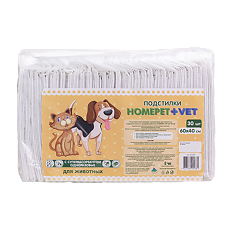 Купить Homepet Vet пеленки для животных впитывающие гелевые 60 см х 40 см 30 шт цена
