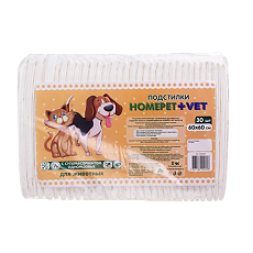 Изображение товара Homepet Vet пеленки для животных впитывающие гелевые 60 см х 60 см 30 шт
