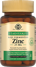 Купить Solgar Цинк 25 мг в ферментированной культуре Коджи / Koji Fermented Zinc 25 mg Vegetable Capsules капсулы массой 808 мг 30 шт цена