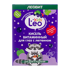 Купить Леовит Leo Kids Кисель витаминный для глаз с лютеином для детей по 12 г пакеты 5 шт. цена