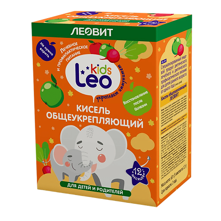 Леовит Leo Kids Кисель общеукрепляющий для детей по 12 г пакеты 5 шт.