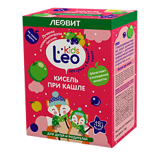 Изображение товара Леовит Leo Kids Кисель при кашле для детей по 12 г пакеты 5 шт.