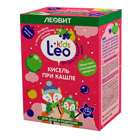 Леовит Leo Kids Кисель при кашле для детей по 12 г пакеты 5 шт.