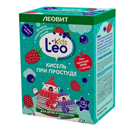 Леовит Leo Kids Кисель при простуде для детей по 12 г пакеты 5 шт.