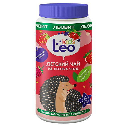 Леовит Leo Kids Чай из лесных ягод гранулированный для детей банка 200 г 1 шт