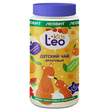 Изображение товара Леовит Leo Kids Чай фруктовый быстрорастворимый для детей от 6 месяцев 200 г