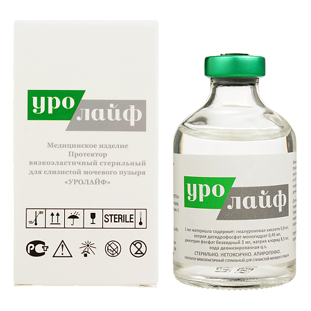 Уролайф вязкоэластичный протектор стерильный для слизистой мочевого пузыря (Состав 1) 50 мл 1 шт