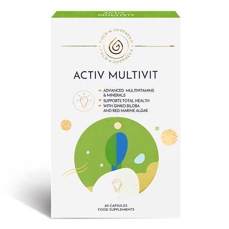 Gold'n Apotheka Activ Multivit 30/60/90 Актив витаминс (Active vitamins) капсулы массой 600 мг 60 шт