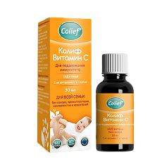 Купить Colief Vitamin C Drops Колиф витамин C капли 30 мл 1 шт цена