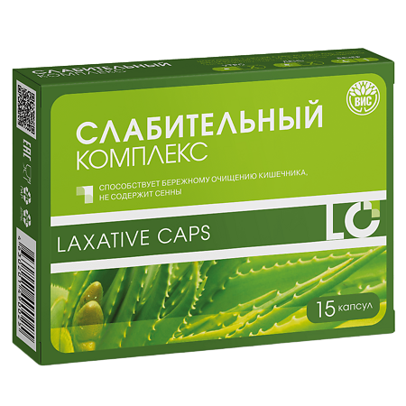 Изображение товара Слабительный комплекс капсулы 0,43 г 15 шт ВИС ООО для очищения кишечника