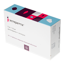 Купить Эстеретта таблетки покрыт.плен.об. 3 мг+15 мг 28 шт цена