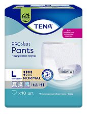 Купить Tena ProSkin Pants Normal подгузники для взрослых (трусы) разм.L (100-135 см) 10 шт цена