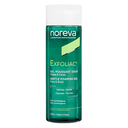 Noreva Exfoliac Мягкий очищающий гель для лица и тела 200 мл 1 шт