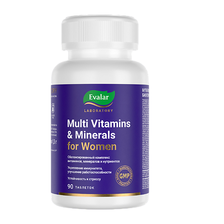 Изображение товара Мультивитамины и минералы женские таблетки покрыт.об. по 1,3 г 90 шт