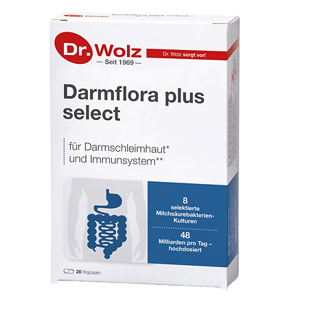 Доктор Вольц (Dr.Wolz) Дармфлора плюс селекс интенс/Darmflora plus select капсулы массой 381,6 мг 20 шт