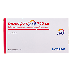 Изображение товара Глюкофаж Лонг таблетки с пролонг высвобождением 750 мг 60 шт