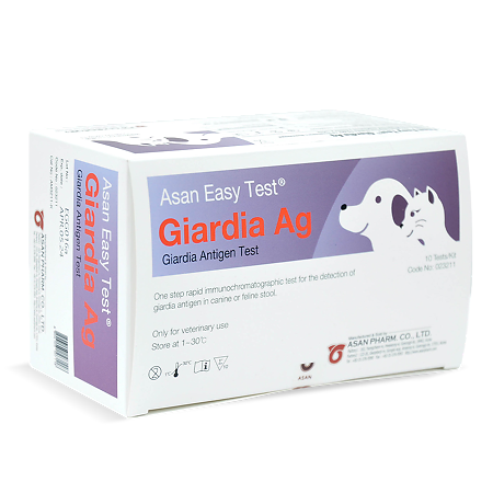 Экспресс-тест Asan Easy Test Giardia Ag для качественного выявления антигена возбудителя лямблиоза у кошек и собак (ВЕТ) 10 шт