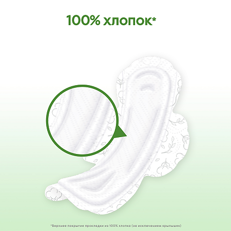 Kotex Прокладки Natural Ночные гигиенические 12 шт