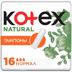 Изображение товара Kotex Тампоны Natural Нормал 16 шт