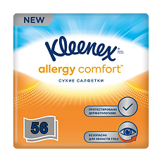 Изображение товара Kleenex Салфетки Allergy Comfort в коробке 56 шт