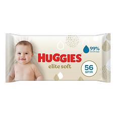 Купить Huggies Влажные салфетки Elite Soft 56 шт цена