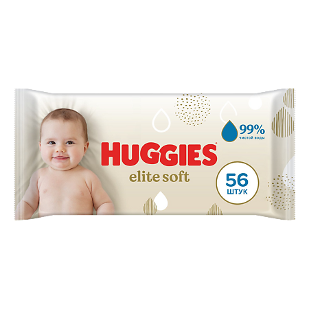 Huggies Влажные салфетки Elite Soft 56 шт