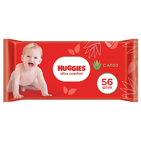 Huggies Влажные салфетки Ultra Comfort 56 шт