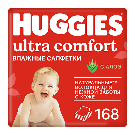 Huggies Влажные салфетки Ultra Comfort 168 шт