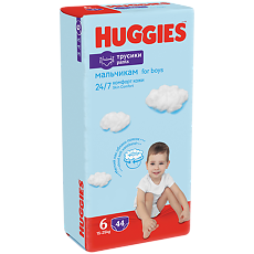 Купить Huggies Трусики для мальчиков р.6 15-25 кг 44 шт цена