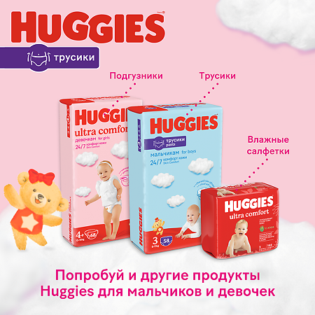 Huggies Трусики для девочек р.6 15-25 кг 44 шт