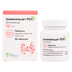 Купить Цинакальцет ПСК таблетки покрыт.плен.об. 30 мг 28 шт цена