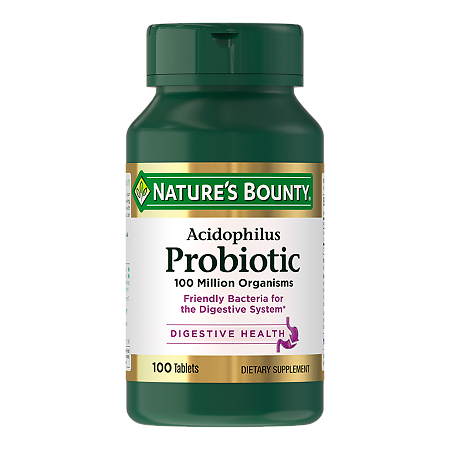 Nature's Bounty Ацидофилус пробиотик таблетки массой 200 мг 100 шт