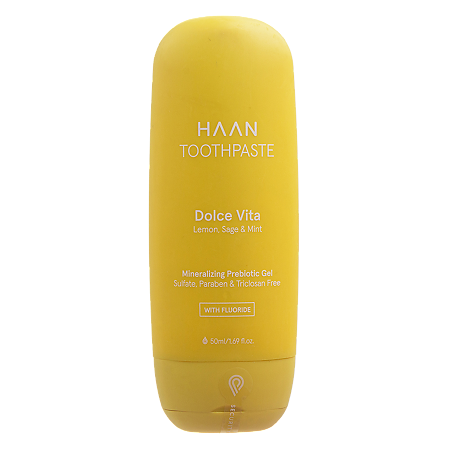 Зубная паста HAAN с пребиотиками и фтором Лимон,шалфей и мята Dolce Vita 50 мл 1 шт