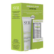 Купить SVR набор Sebiaclear Active Гель против несовершенств 40 мл+Мицеллярная вода 75 мл 1 уп цена
