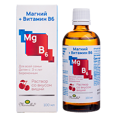 Купить Mirrolla Магний+Витамин B6 раствор со вкусом вишни 100 мл 1 шт цена