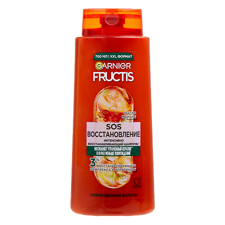 Изображение товара Garnier Fructis Шампунь укрепляющий SOS Восстановление для поврежденных волос 700 мл 1 шт