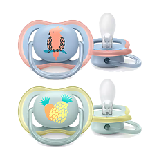 Купить Philips Avent Пустышка Ultra Air SCF085/12 в комплекте с футляром для хранения и стерилизации 0-6 мес 2 шт цена