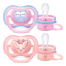 Купить Philips Avent Пустышка Ultra Air SCF085/02 в комплекте с футляром для хранения и стерилизации 0-6 мес 2 шт цена