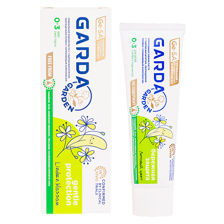 Зубная паста Garda для детей 0-3 бережная защита Липовый цвет 48 г 1 шт