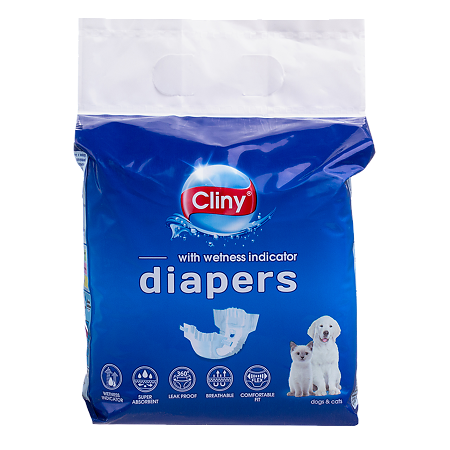 Cliny Подгузники для собак и кошек 25-40 кг р XХL (ВЕТ) 6 шт