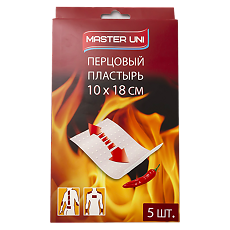 Купить Master Uni Сила Перца пластырь перцовый перфорированный 10 х 18 см в конверте 5 шт цена