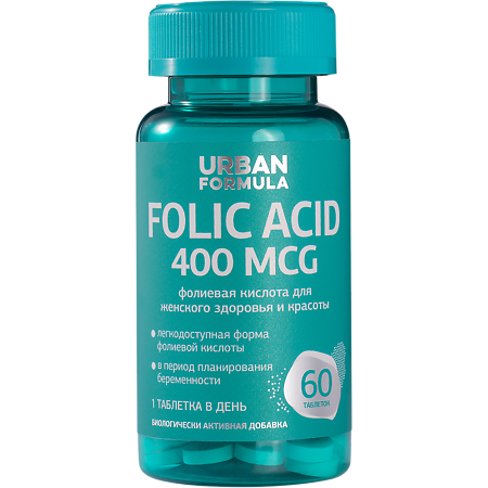 Urban Formula Folic Acid Метилфолат Макси 400 мкг таблетки 60 шт