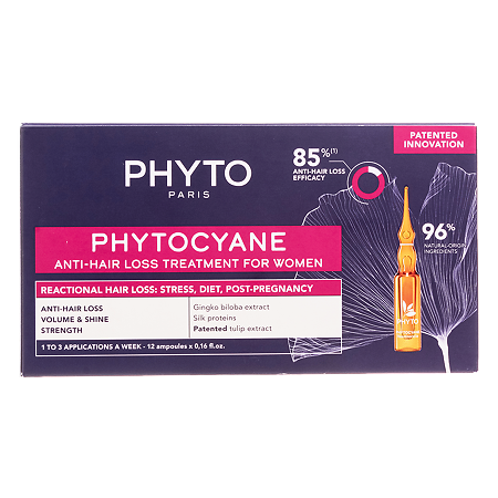Phyto Phytocyane Сыворотка против выпадения волос для женщин ампулы 5 мл 12 шт