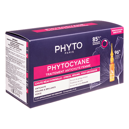 Phyto Phytocyane Сыворотка против выпадения волос для женщин ампулы 5 мл 12 шт