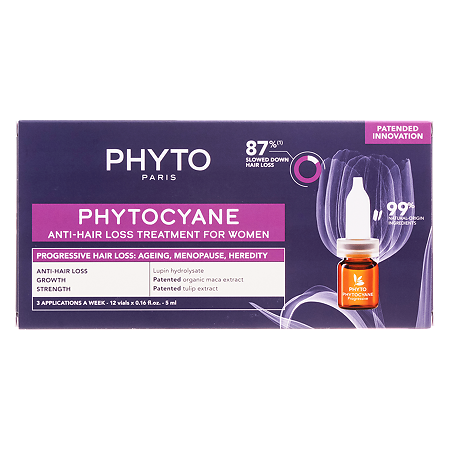 Изображение товара Сыворотка против выпадения волос для женщин Phyto Phytocyane 12 шт по 5 мл