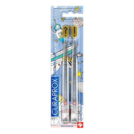 Curaprox Набор зубных щеток ultrasoft d 0,10 мм Duo Hento Toto Edition 2 шт