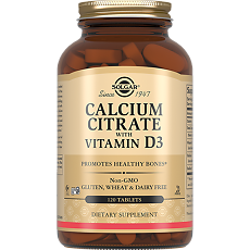 Изображение товара Solgar Цитрат кальция с витамином D3 / Calcium Citrate with Vitamin D3 Tablets таблетки массой 1602 мг 120 шт