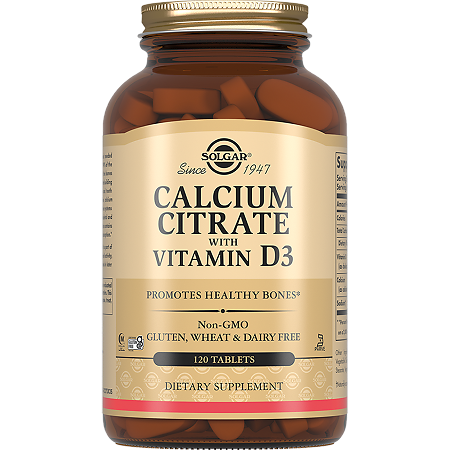 Изображение товара Solgar Цитрат кальция с витамином D3 таблетки 120 шт 1602 мг
