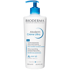 Купить Bioderma Atoderm Крем Ультра для увлажнения нормальной и сухой кожи лица и тела 500 мл 1 шт цена